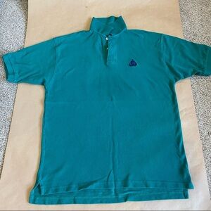 Vintage IZOD Short Sleeve Collared Embroidered Logo Polo Shirt (Size L) Green